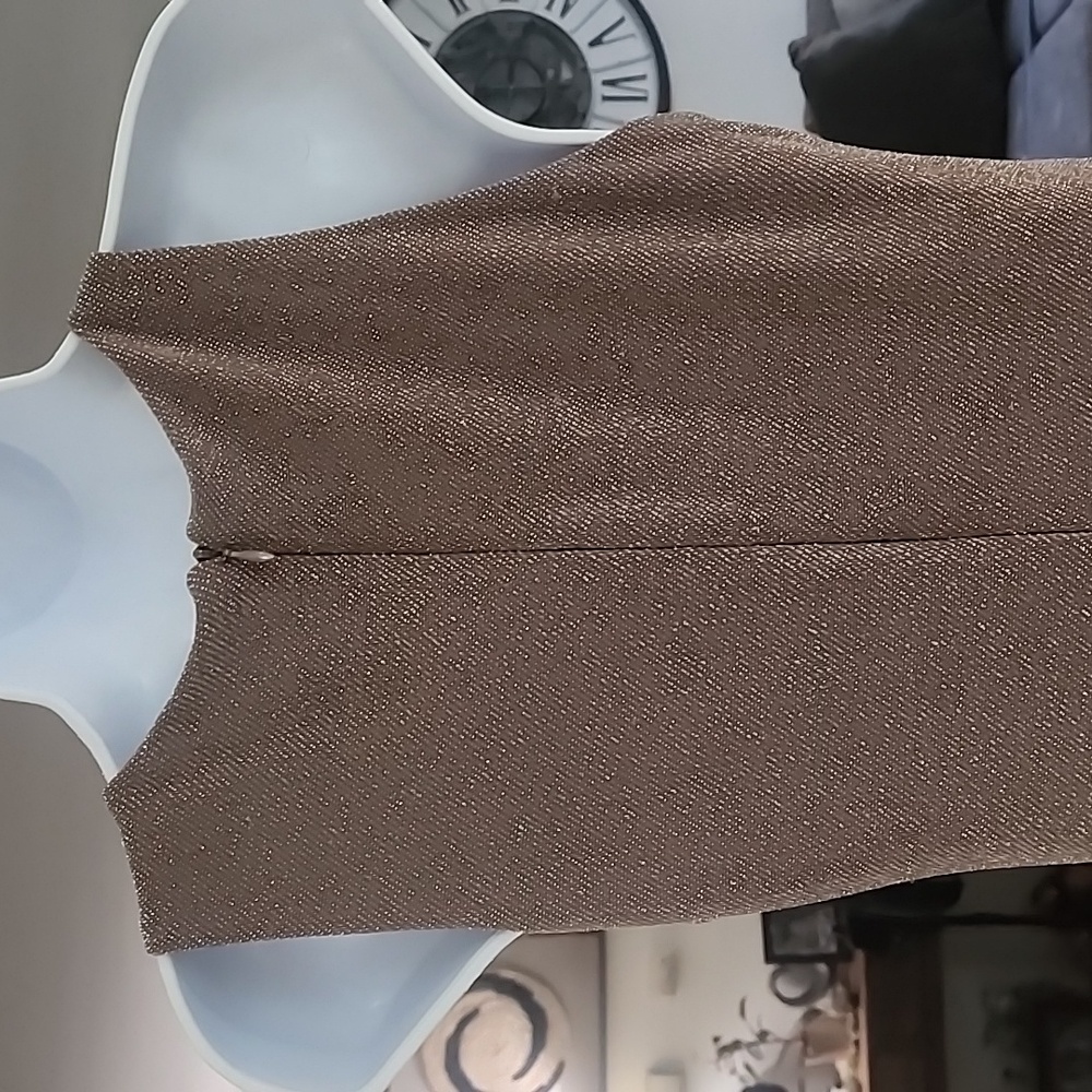 Betsy & Adam Metallic Purple Sleeveless Cocktail Midi Dress - Picture 9 of 13